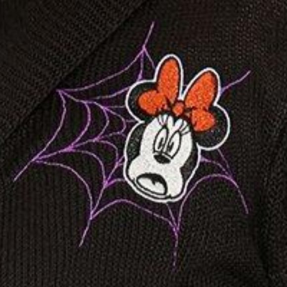 ❤️NWT VINTAGE TORRID CARDIGAN MICKEY MINNIE MOUSE HALLOWEEN HOODIE SWEATER PLUS - Picture 4 of 13